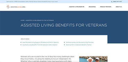 Assisted Living Benefits for Veterans
